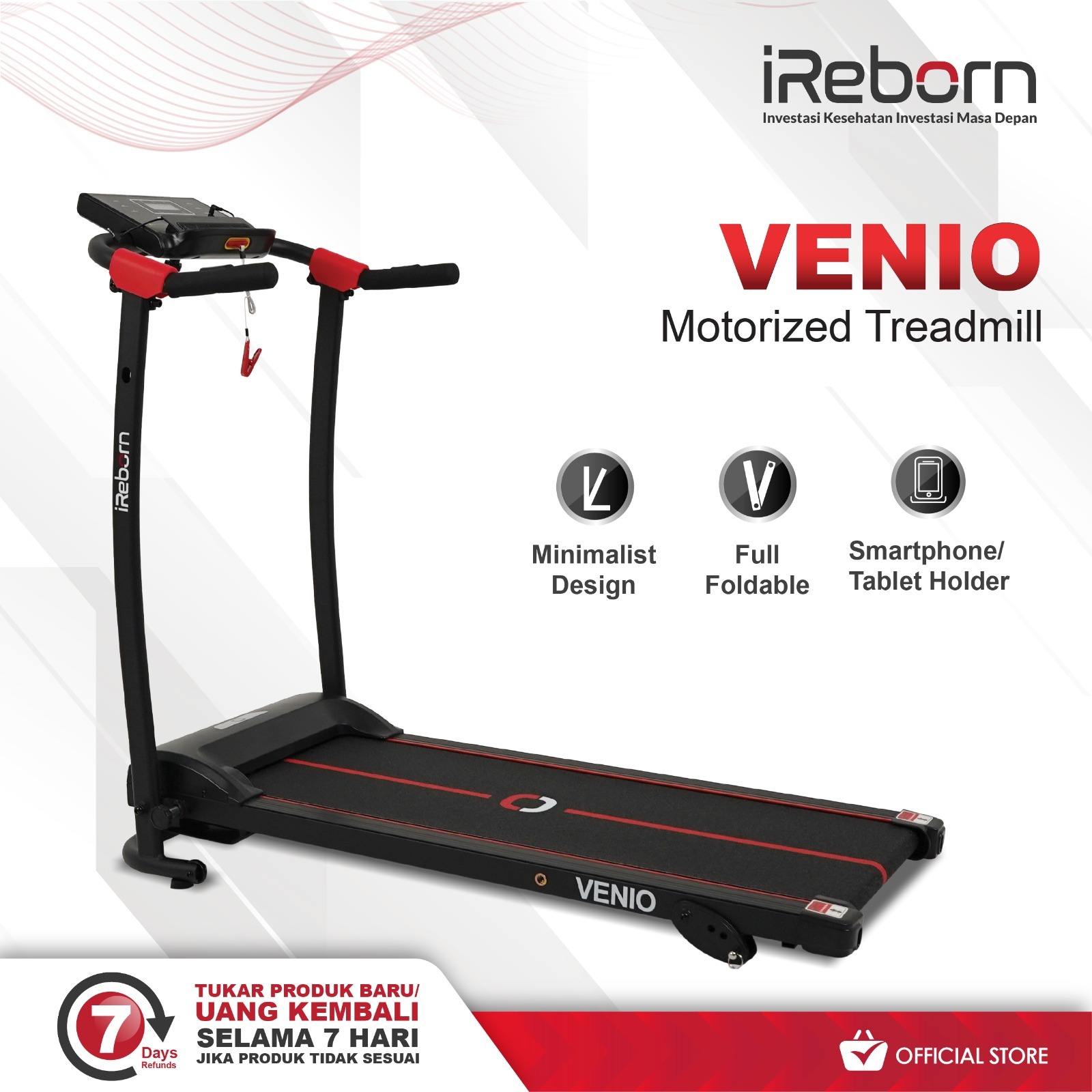 Alat Fitness Olahraga Treadmill Elektrik iReborn Venio