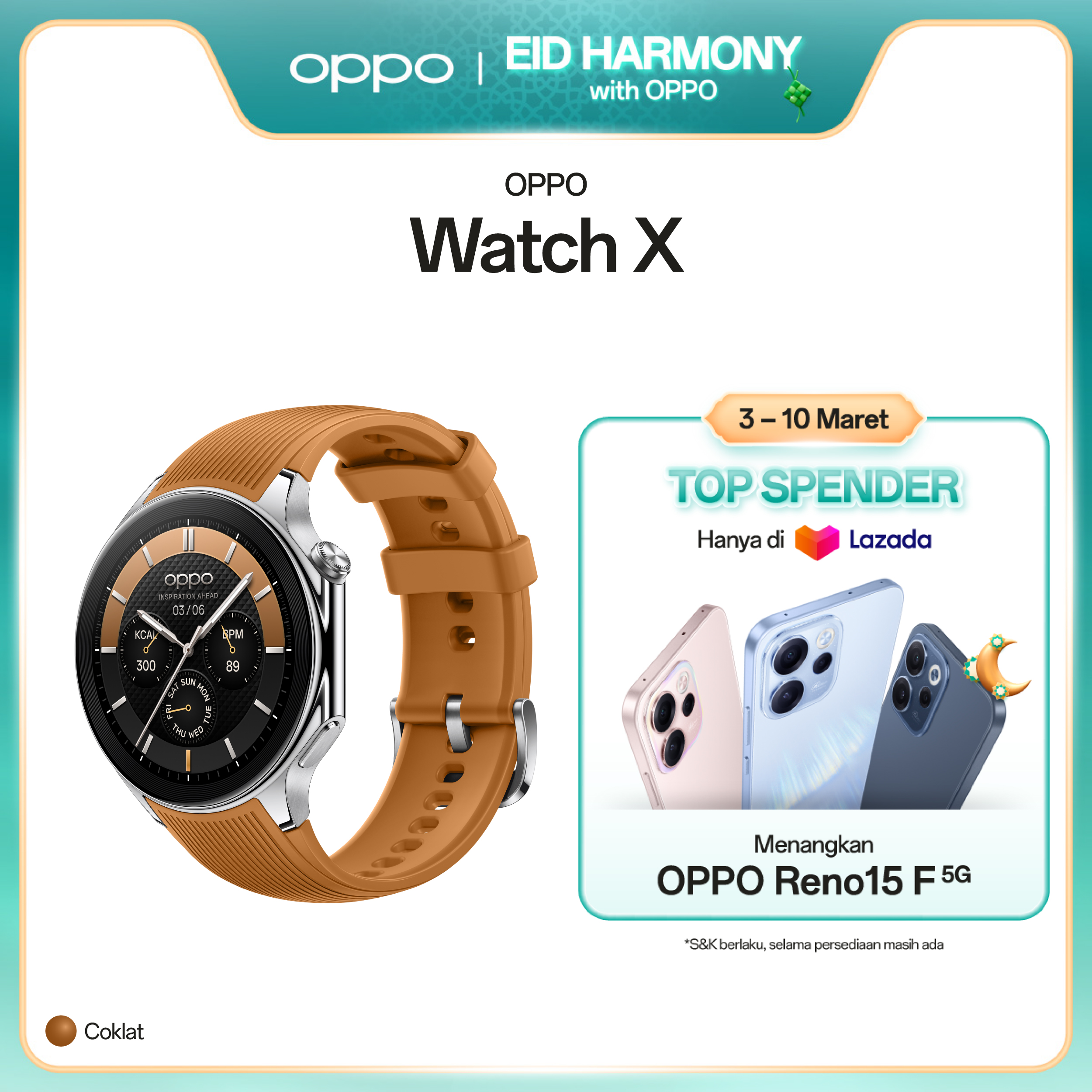 OPPO Watch X [Sapphire Crystal Glass, Snapdragon W5, 100-hour Battery Life, Exclusive Sports Mode]