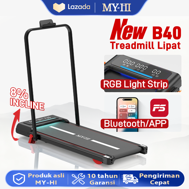 Mh Portable Electric Treadmill Can Be Folded with Remote Control and Calorie Counter