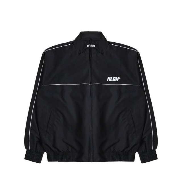 Hooligans Jacket Tracktop Walker Black Polyester Outdoor Hitam