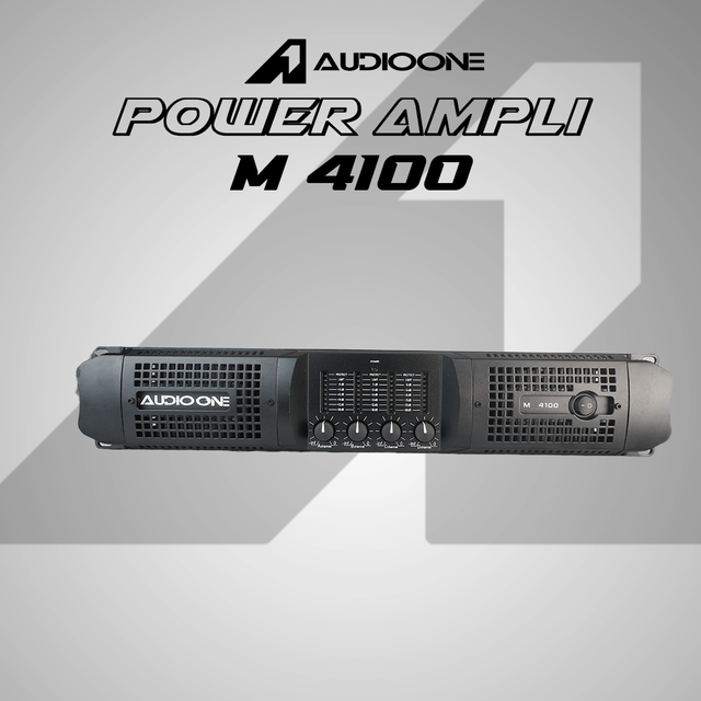 Audio One Power Amplifier Type M Series. Power Sound System Lapangan 4 Channel. Tersedia Type M 4100 M 4200 M 4400 Garansi Original
