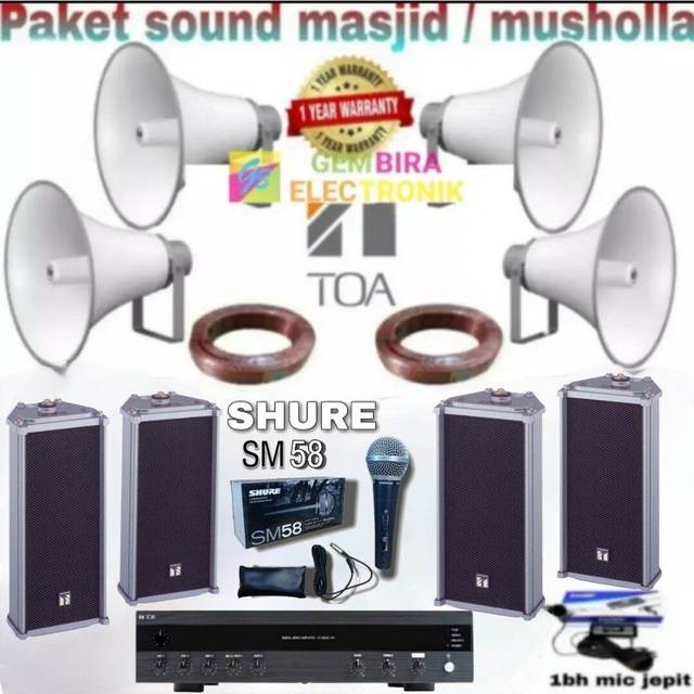 Paket Sound Speaker Toa Masjid dan Musholla Indoor Outdoor