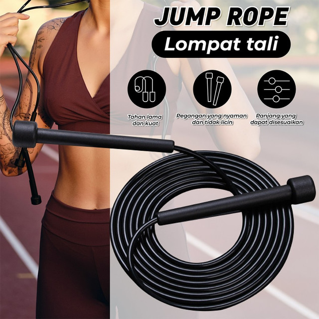 BG SPORT Tali Skipping Jump Rope Alat Olaharaga Cardio Adjustable Anti Slip