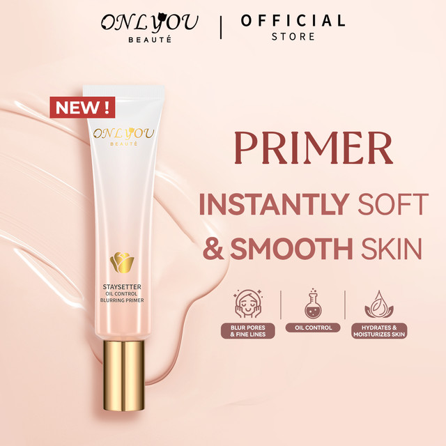 【NEW UPGRADE】ONLYOU StaySetter Oil Control Blurring Primer Invisible Pore Hidrasi Tahan Lama  Flawless Matte Smooth Skin Menyamarkan Pori - Pori Base Makeup -  25g