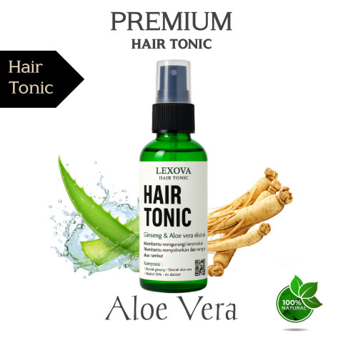 HAIR TONIC Vitamin Rambut Meluruskan Melembabkan Menutrisi Mencegah Kerontokan 60ml dengan Ekstrak Ginseng & Aloe Vera untuk Rambut Sehat Kuat dan Tebal