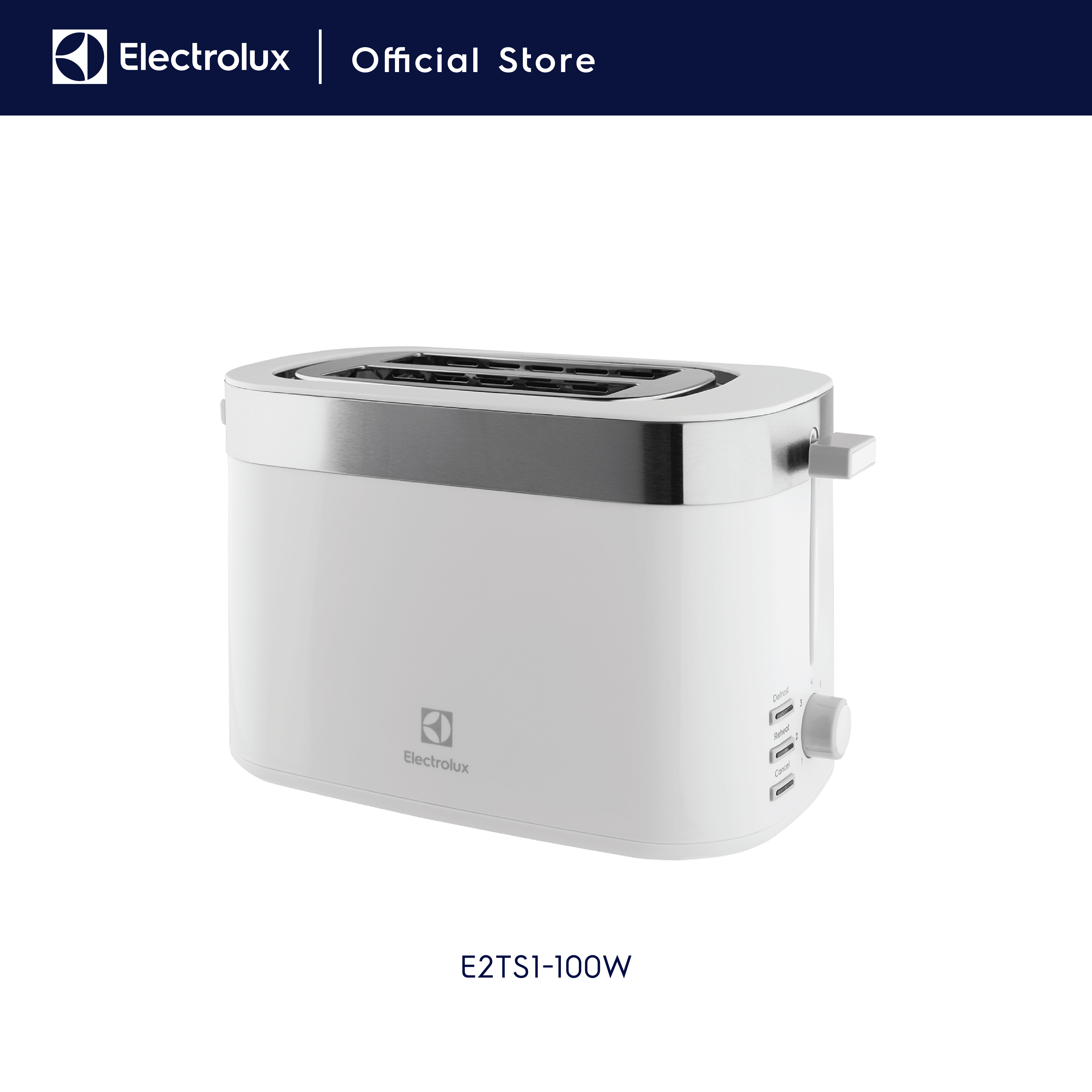 Electrolux Pemanggang Roti - Pop Up Toaster - Rak Pemanas - Aksesoris Lengkap - E2TS1-100W