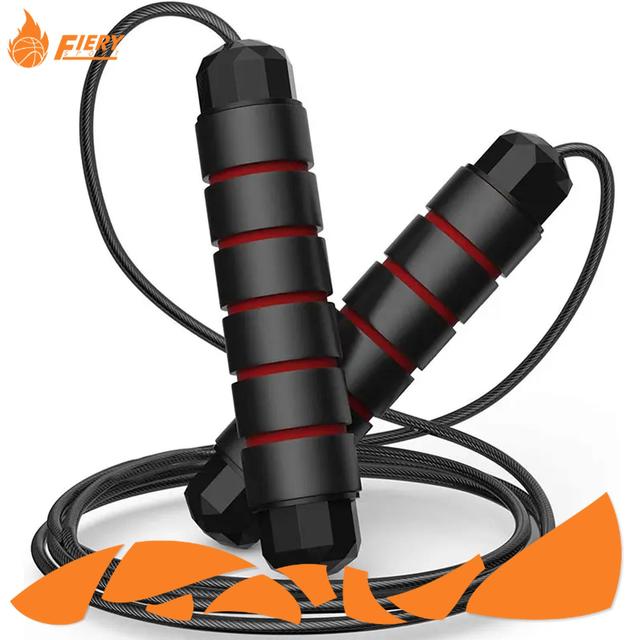 [Fiery Sport] Jump Heavy Rope Bearing Thick Premium Skipping Lompat Tali Ukuran 3 Meter Bisa Adjust beban Otot Outdoor Olahraga