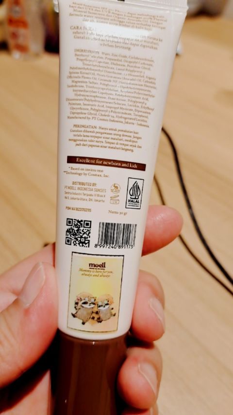 Moell Physical Sunscreen Anak 30gr Dengan SPF (50+) PA(++++) Sunscreen Baby Kids, Bumil Busui, Kulit Sensitif - Tahan Air & Keringat - Microbiome & Skin Barrier Technology Image5
