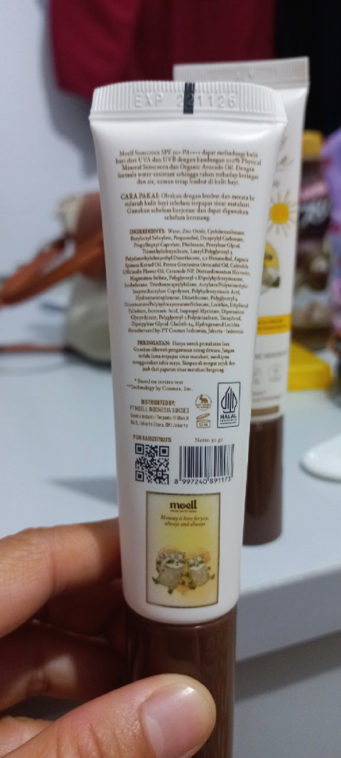 Moell Physical Sunscreen Anak 30gr Dengan SPF (50+) PA(++++) Sunscreen Baby Kids, Bumil Busui, Kulit Sensitif - Tahan Air & Keringat - Microbiome & Skin Barrier Technology Image14