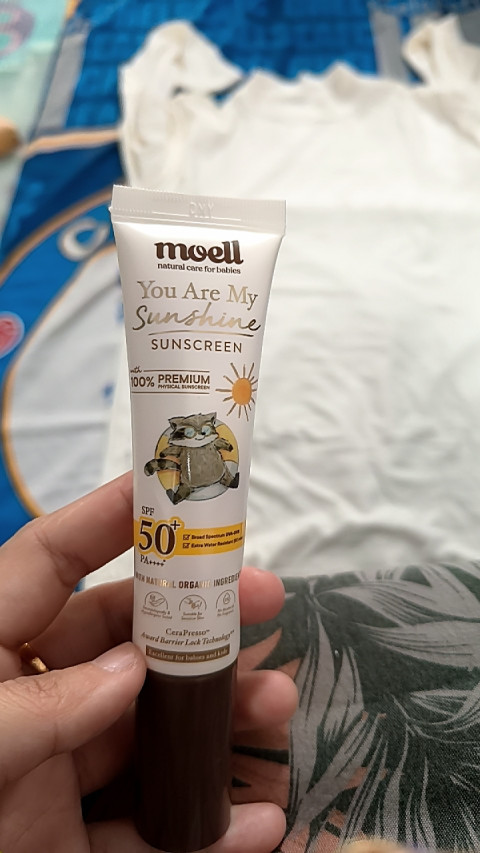 Moell Physical Sunscreen Anak 30gr Dengan SPF (50+) PA(++++) Sunscreen Baby Kids, Bumil Busui, Kulit Sensitif - Tahan Air & Keringat - Microbiome & Skin Barrier Technology Image6