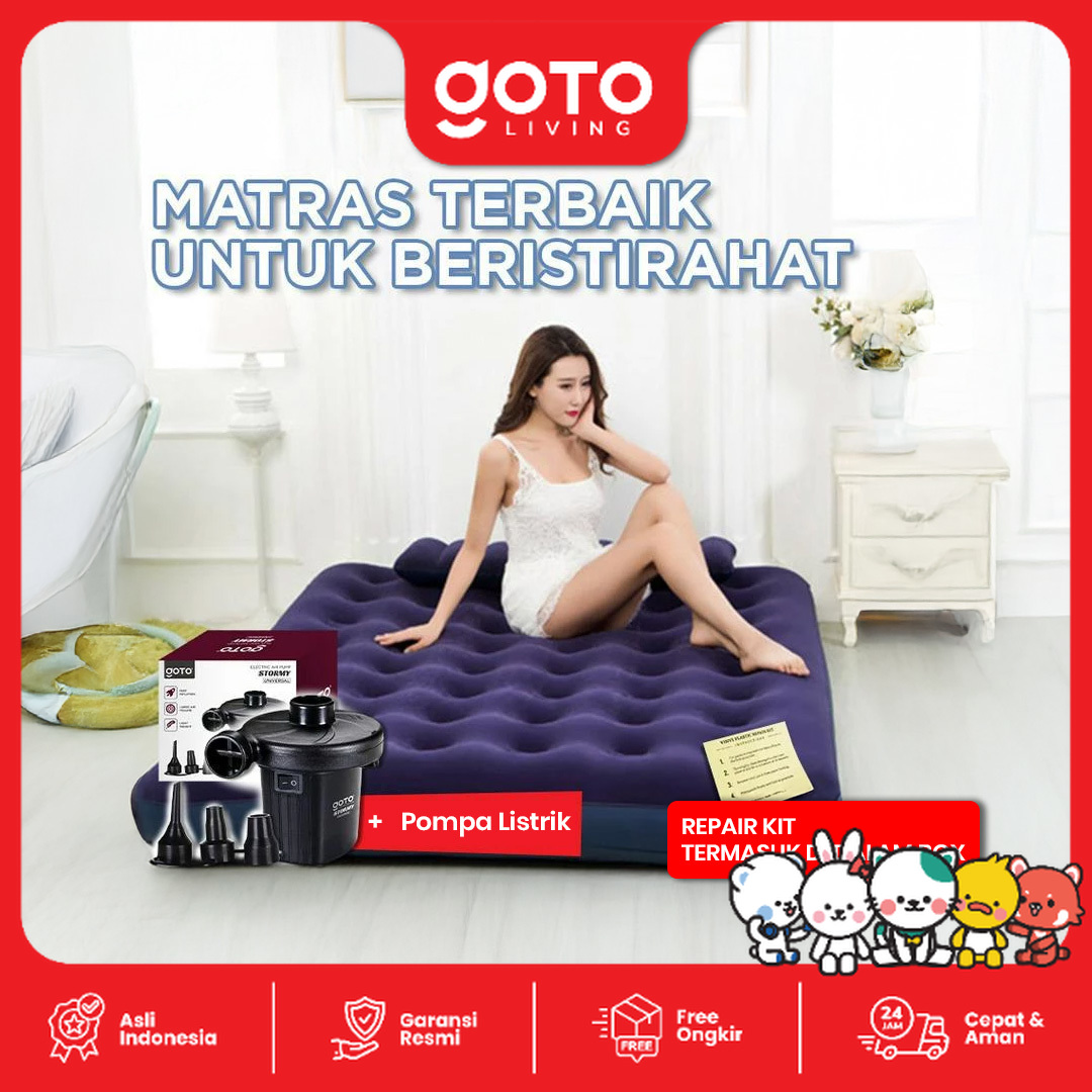 Goto Sleefy Double Air Bed Inflatable Pump Air Mattress