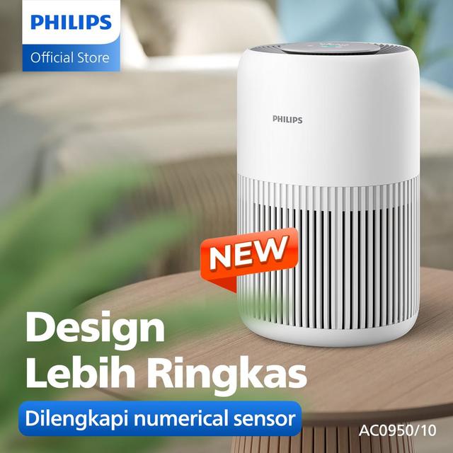 Philips Air Purifier 900i Series AC0950/10 - Air Purifier NanoProtect HEPA - Design Lebih Ringkas - Lengkap dengan Numerical Sensor