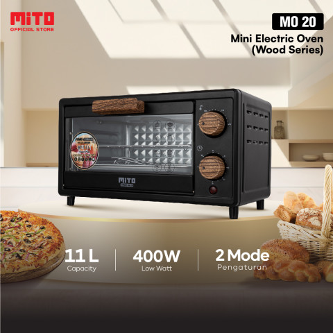 MITO Oven Listrik Mini MO20 11L Wood Pemanggang Kue