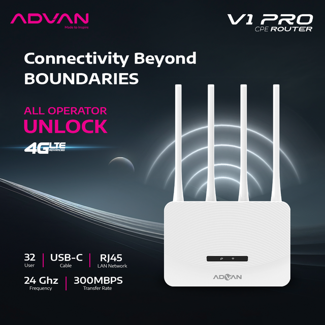ADVAN CPE V1 PRO MODEM + WIFI + ROUTER 4G LTE UNLOCK OPERATOR