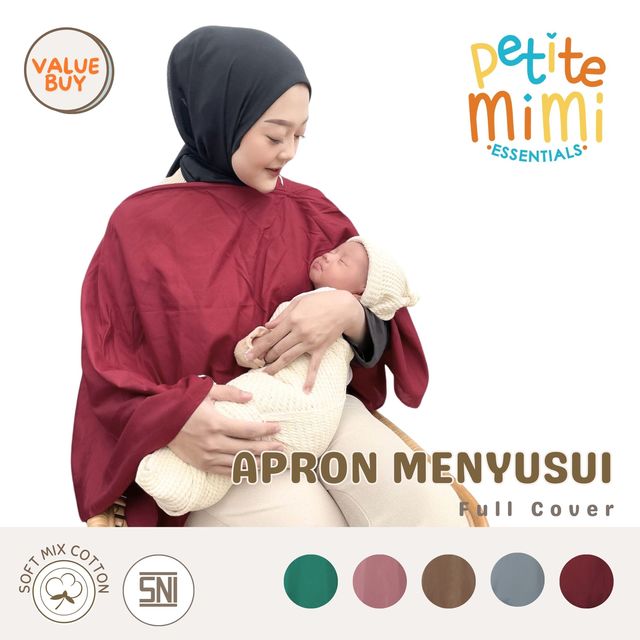 Petite Mimi Esensial - Apron Menyusui Full Cover - SNI - Apron Essensial