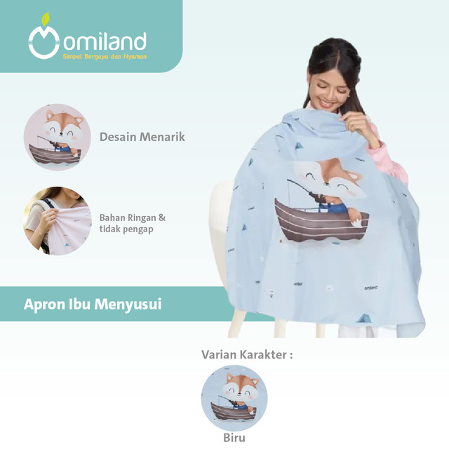 Omiland Apron for Breastfeeding Mothers/Breastfeeding Babies Fox Series