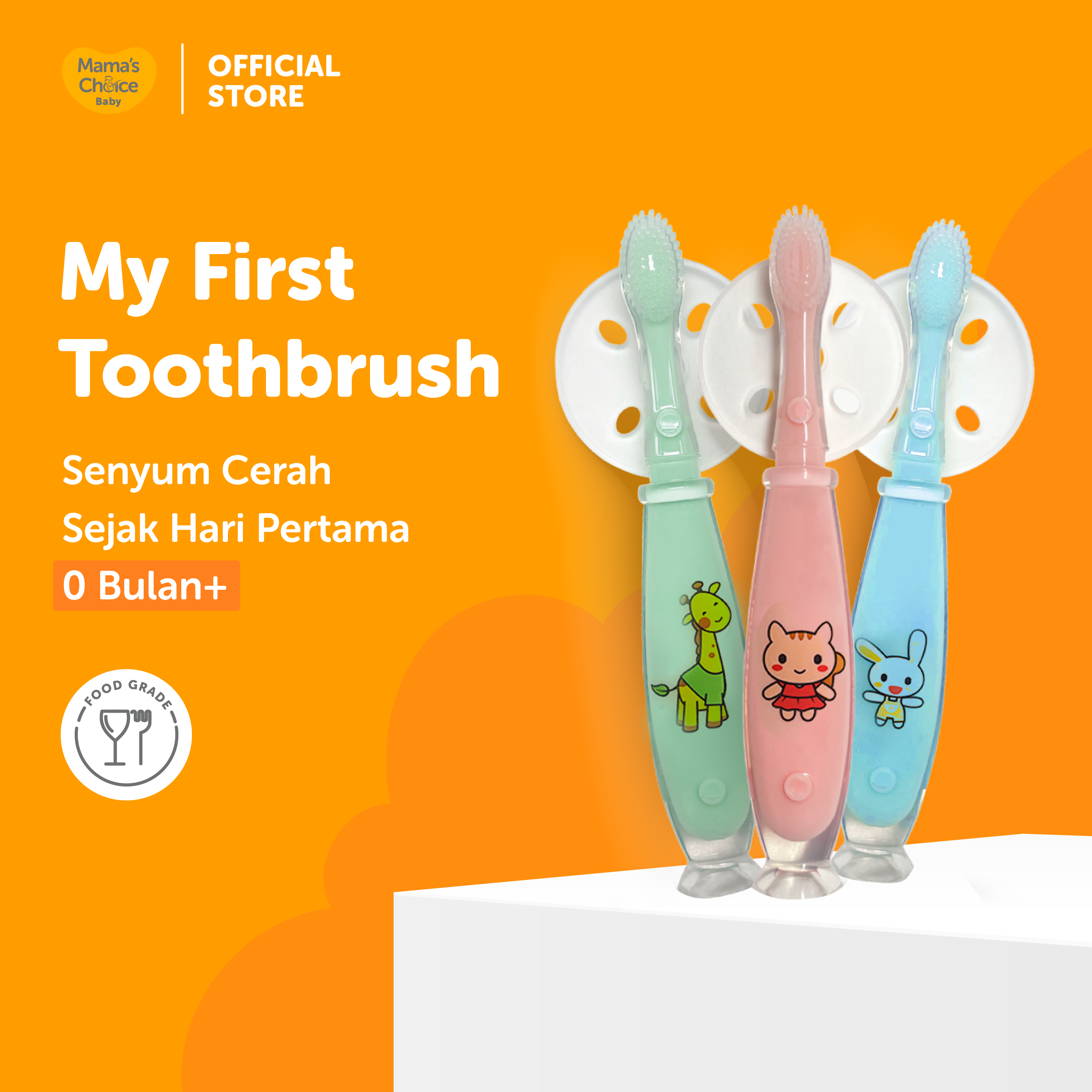 My First Toothbrush Mama's Choice | Sikat Gigi Silikon Bayi & Anak