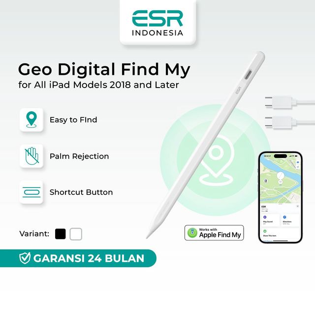 ESR Geo Digital Pencil with Built-in Find My Pencil iPad