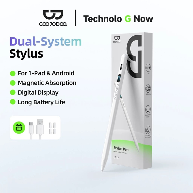 GOOJODOQ GD17 2-in-1 Capacitive Stylus - Optimized for Android and iPad