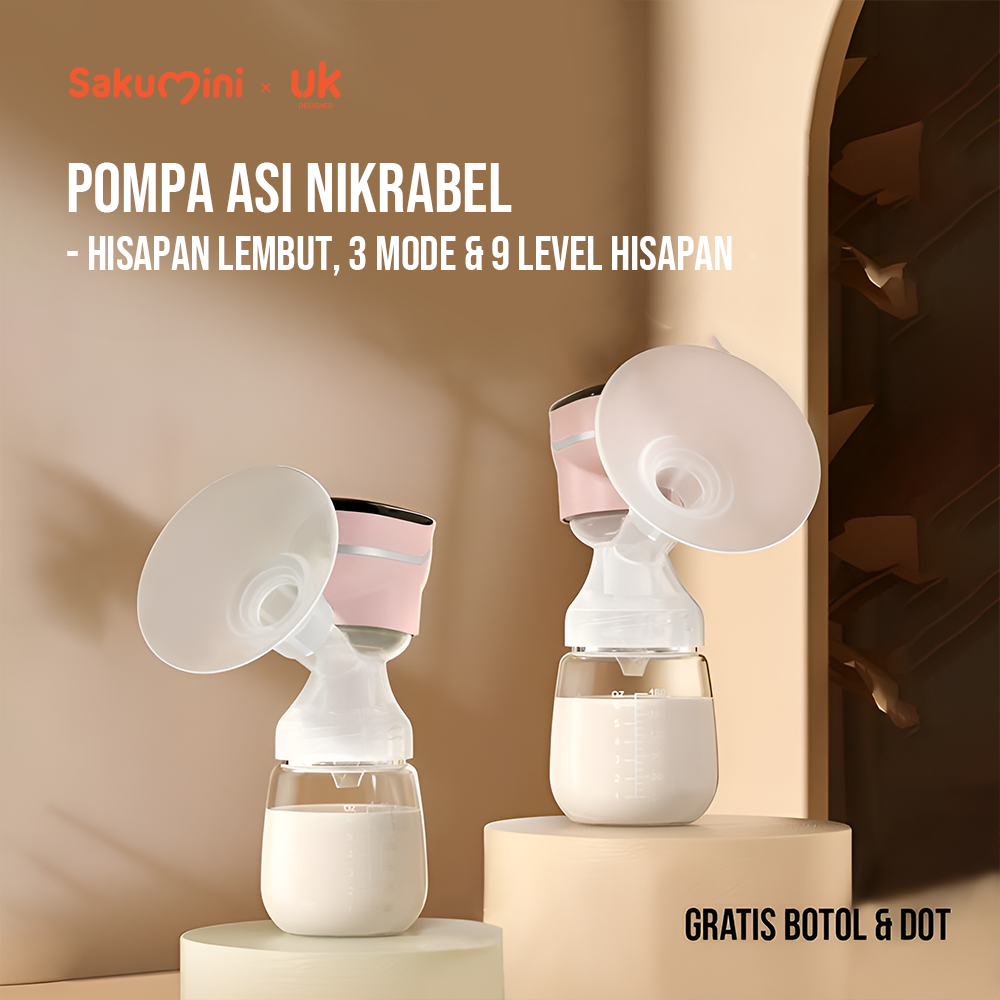 Sakumini Electric Breast Pump Portable Pompa ASI Ibu Bayi Elektrik 3 Mode Pumping