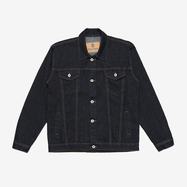 Trondheim Jaket Jeans Denim Jacket Mazelo Blueblack Pria