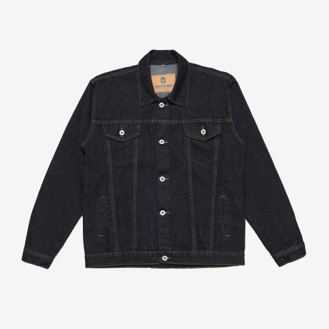Trondheim Jaket Jeans Denim Jacket Mazelo Blueblack Pria