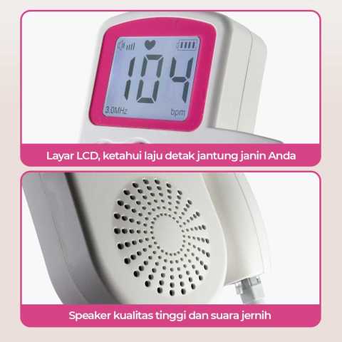 TaffOmicron Alat Deteksi Jantung Janin Fetal Doppler Heartrate Monitor - JSL-T501U Image4