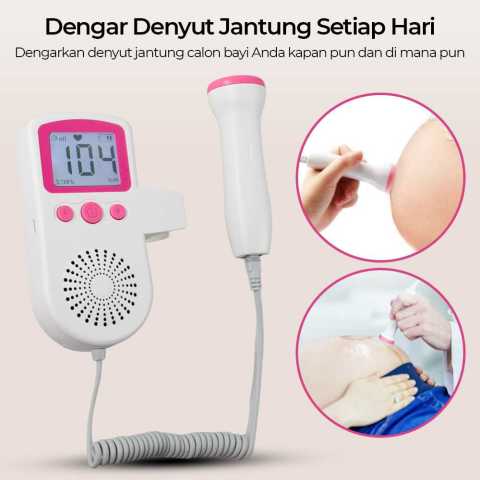 TaffOmicron Alat Deteksi Jantung Janin Fetal Doppler Heartrate Monitor - JSL-T501U Image8