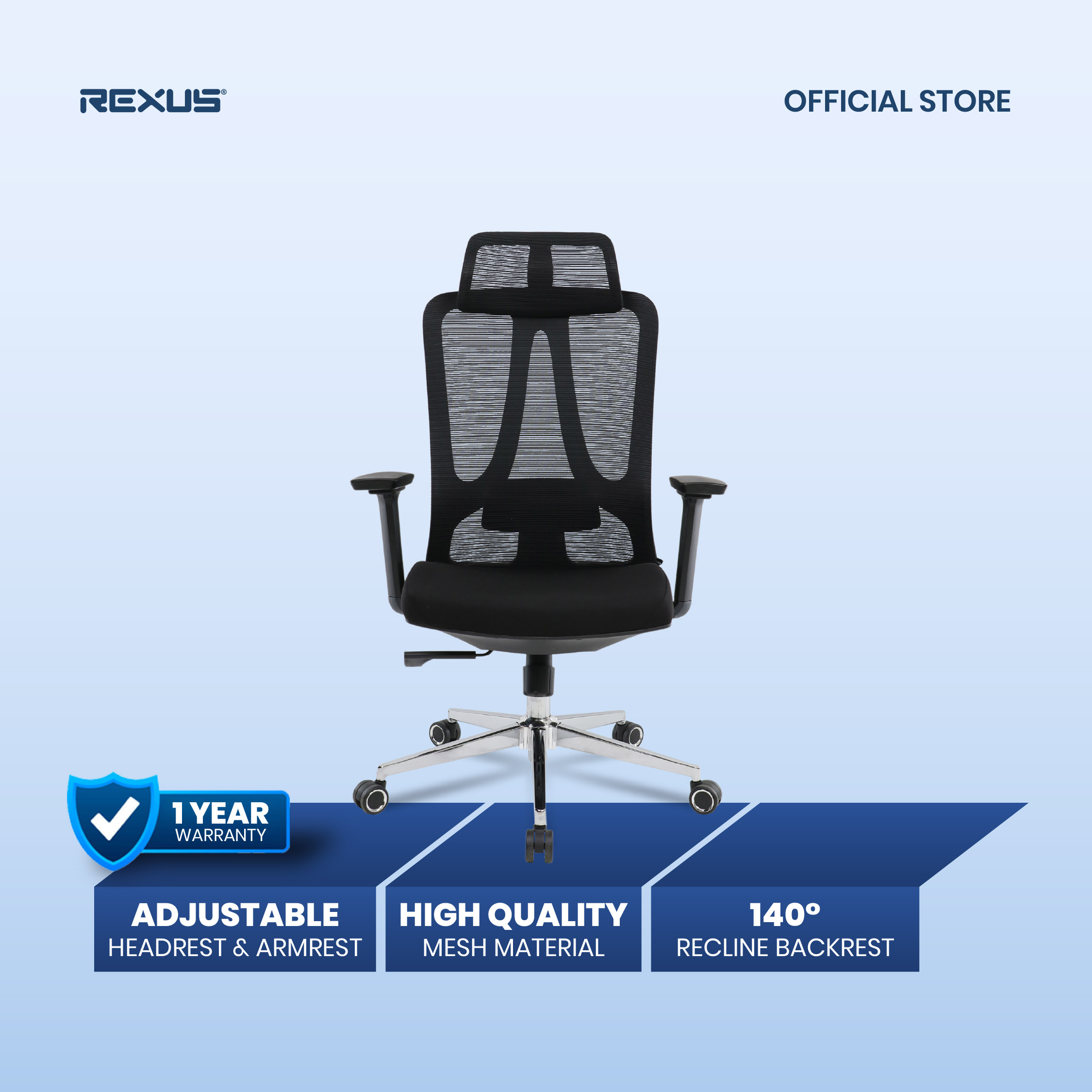 Rexus Ergonomic Chair NC-3 / NC3 - Furniture Kursi Kantor Ergonomis