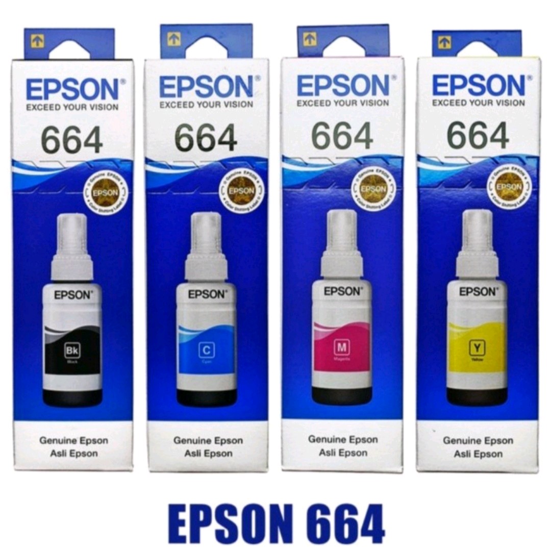 Tinta Epson 664 Original 1 Set For Printer L100 L110 L120 L200 L220 L310 L360