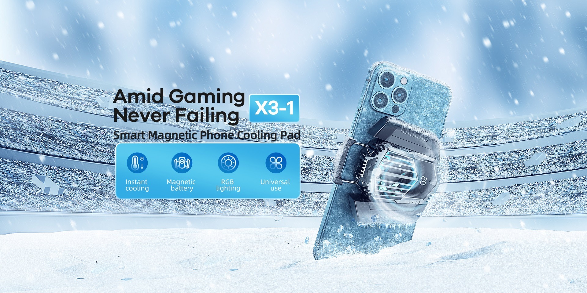 REMAX X3-1 - Phone Magnetic Cooling Pad - Kipas Pendingin Smartphone