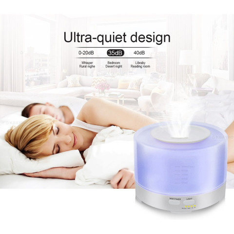 Taffware Air Humidifier Aromatherapy Oil Diffuser 7 Color 500ml with Remote Control - HUMI H14A - Wh Image5
