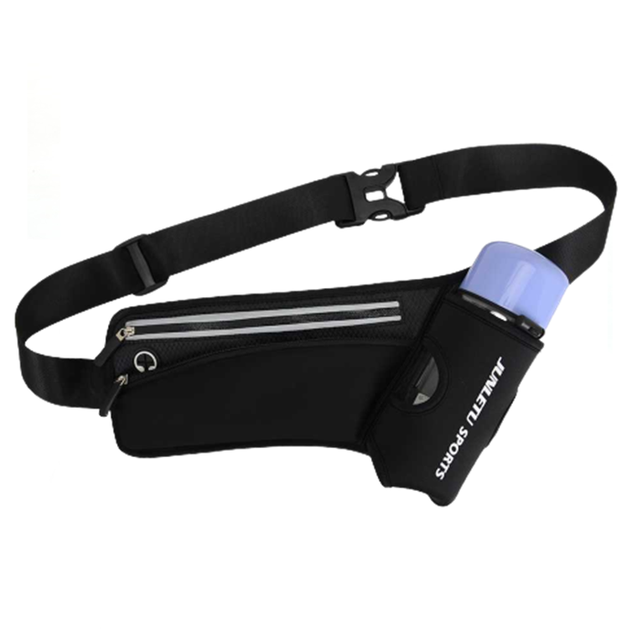 Hamlin Carline Tas Pinggang Holder Botol Minum Sporty Waist Bag Woman Material Polyster ORIGINAL - Black