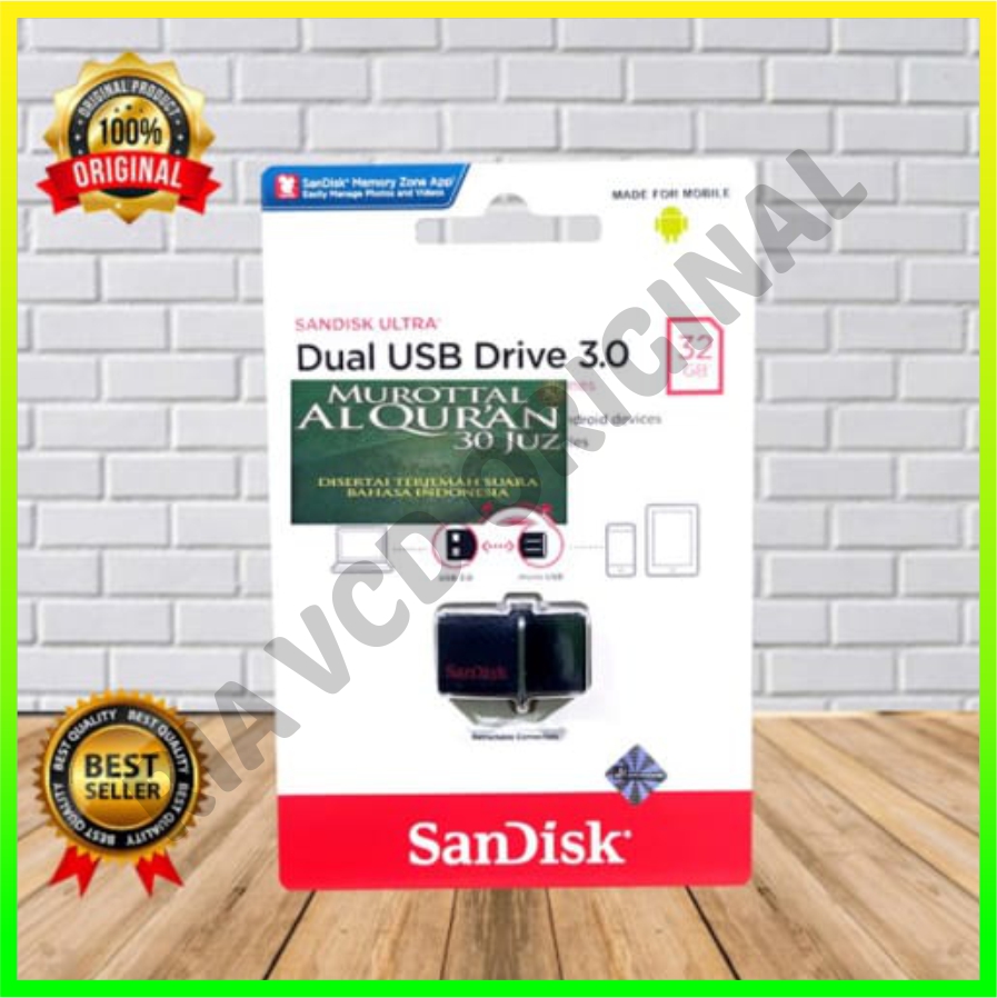FLASHDISK 32GB Original Mp3 Murottal Murotal Murattal Al Quran 30 Juz Terlengkap