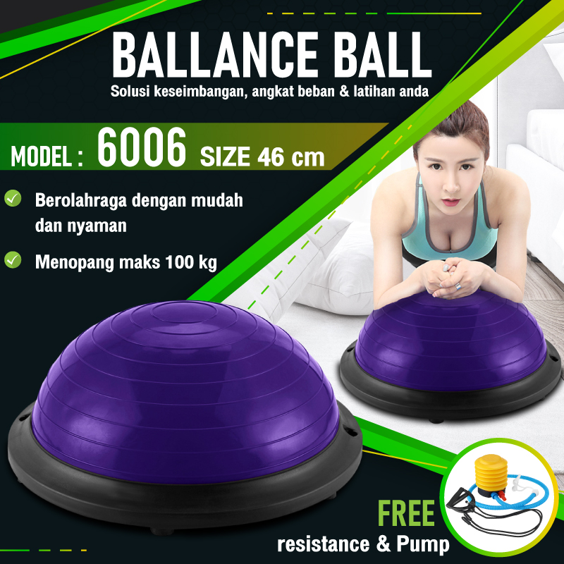 HTD Sport Bosu ball Balance Ball Yoga Alat Olahraga Senam 6006