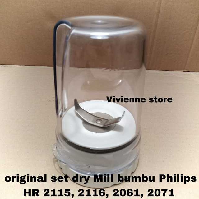 ORIGINAL Set Dry Mill Blender Philips Hr 206121152116