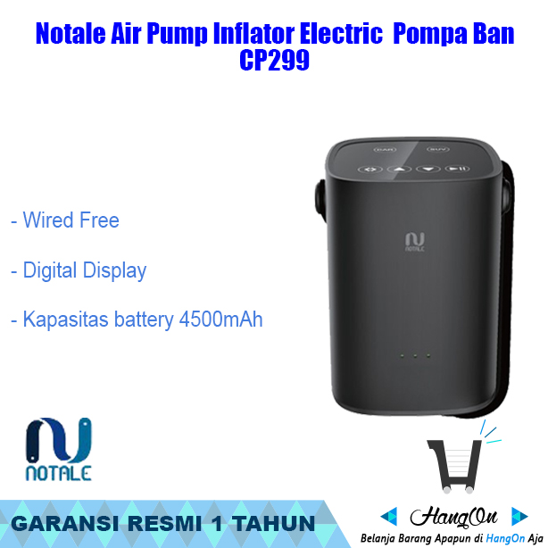 Notale Air Pump Inflator Electric Pompa Ban Mobil Sepeda Motor Bola Swimming ring Rubber lifeboat Alt Xiaomi Portable Perawatan Kendaraan Praktis