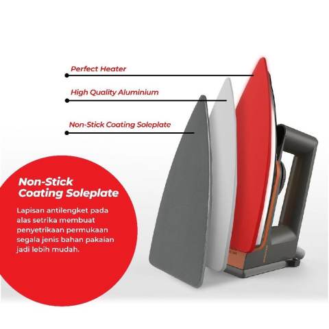 Setrika Maspion HA 110 / Automatic Iron HA110 Stainless Steel Image5