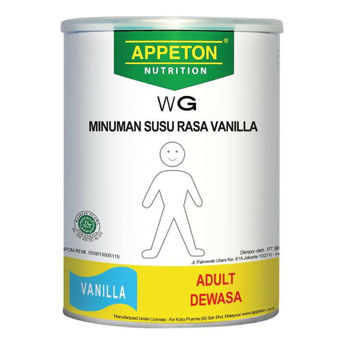 Appeton Weight Gain Adult 450 gram Vanila / Susu dewasa penambah berat badan rasa vanila
