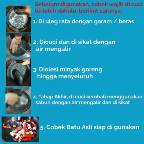 COBEK BATU ASLI 24cm - Cowet Plus Ulekan 100% Original Image4