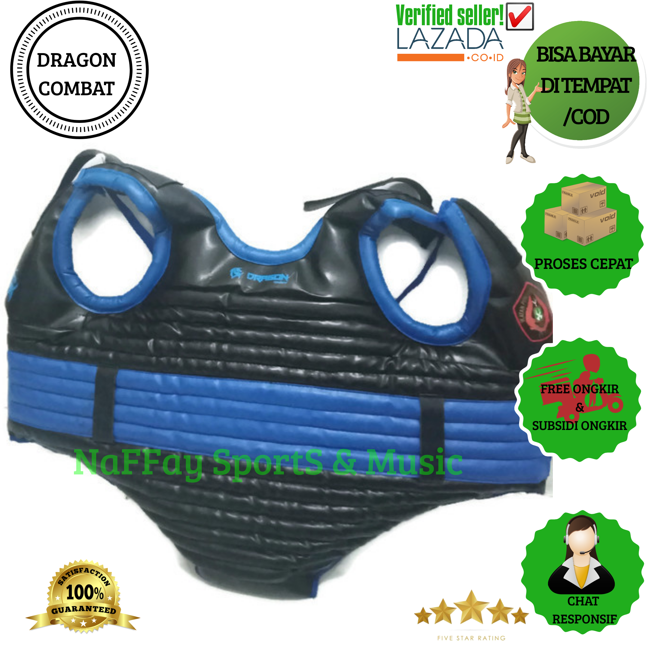 Body protector Silat  DRAGON combat - Bahan PVC - BerLogo IPSI