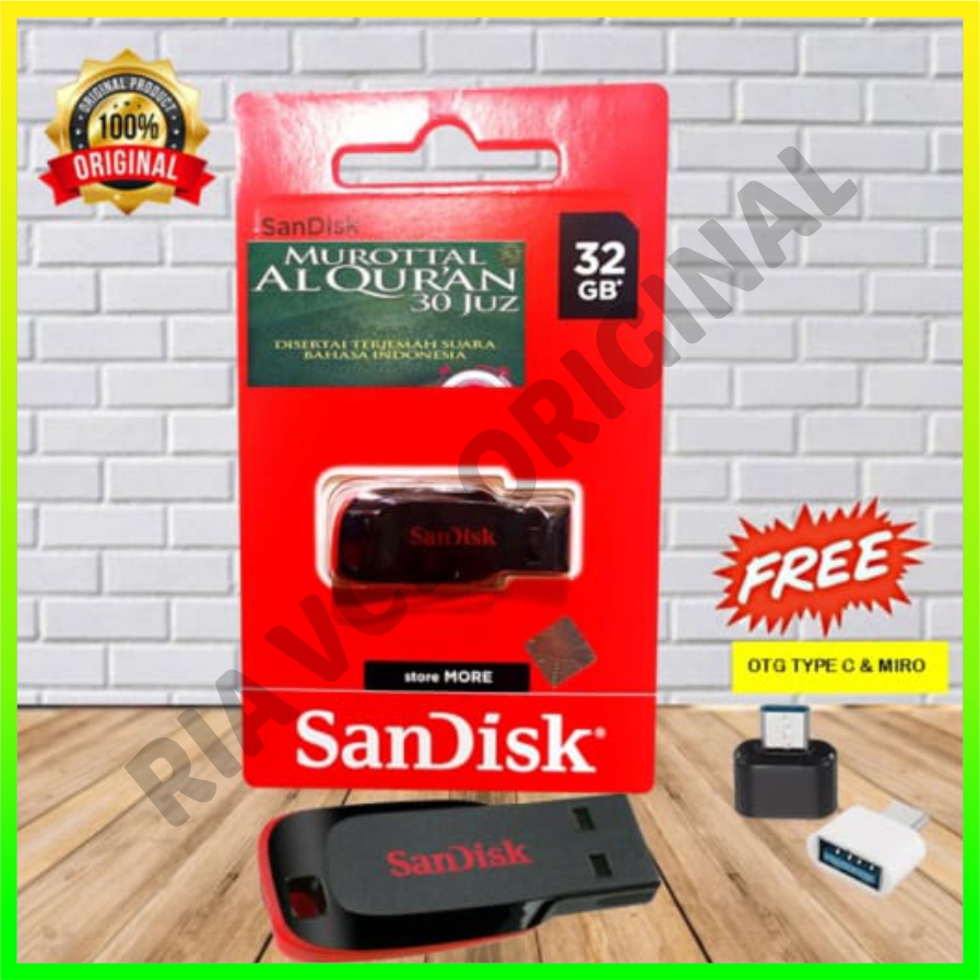 FLASHDISK 32GB Original Mp3 Murottal Murotal Murattal Al Quran 30 Juz Terlengkap