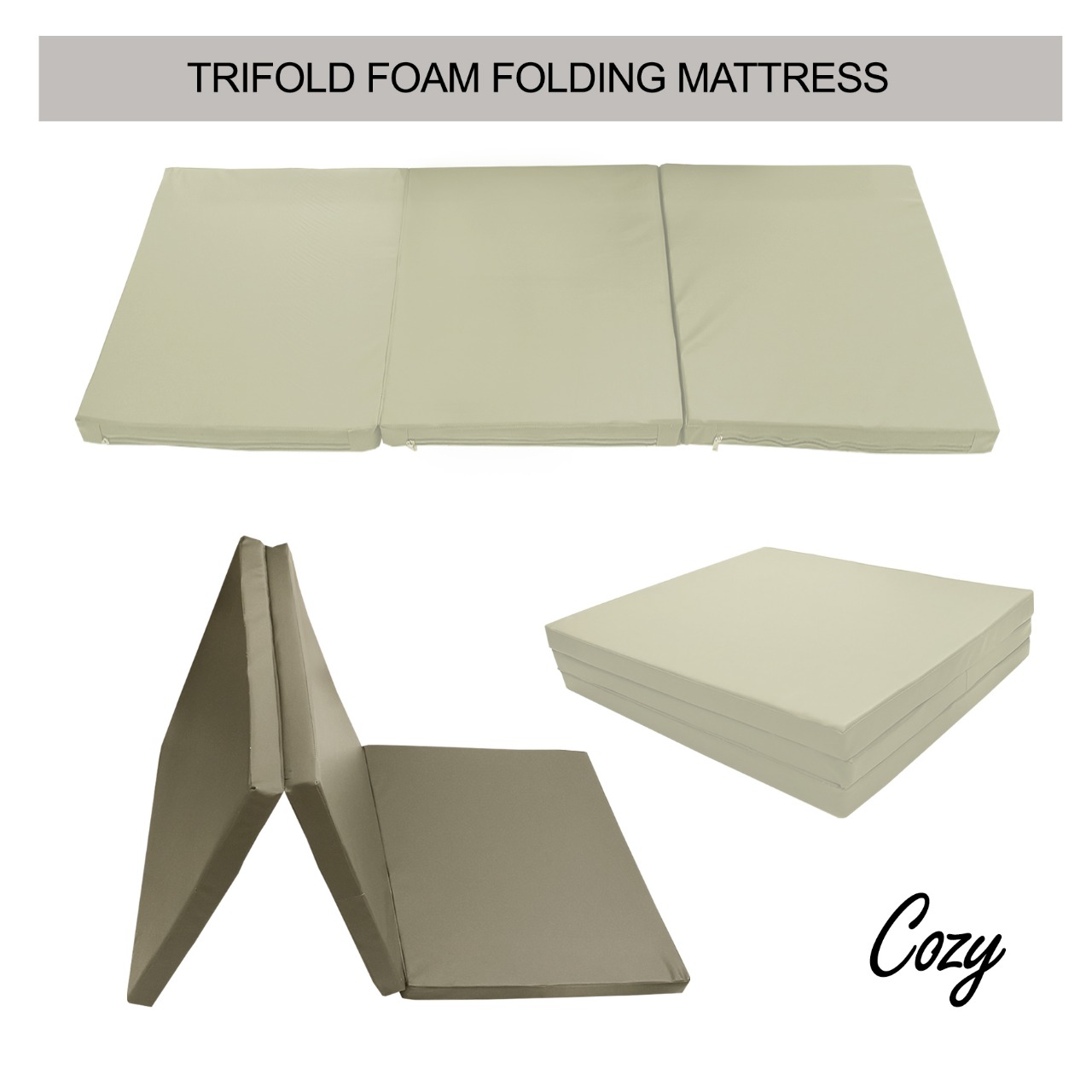 Trifold folding mattress COZY kasur lipat waterproof matras yoga
