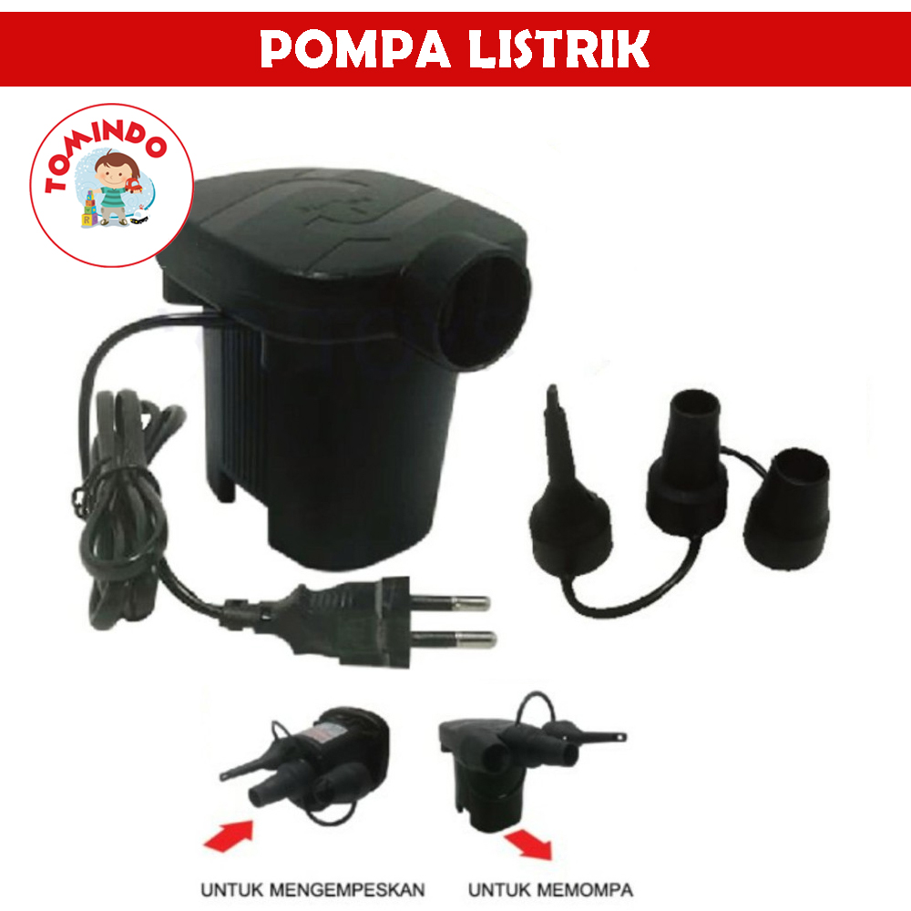 Tomindo Pompa Listrik Kolam Renang Anak Kasur Angin | Pompa Elektrik Kolam Renang Kasur Angin Pelampung Sofa Angin Tiup | Electric Pump Multifungsi Serbaguna