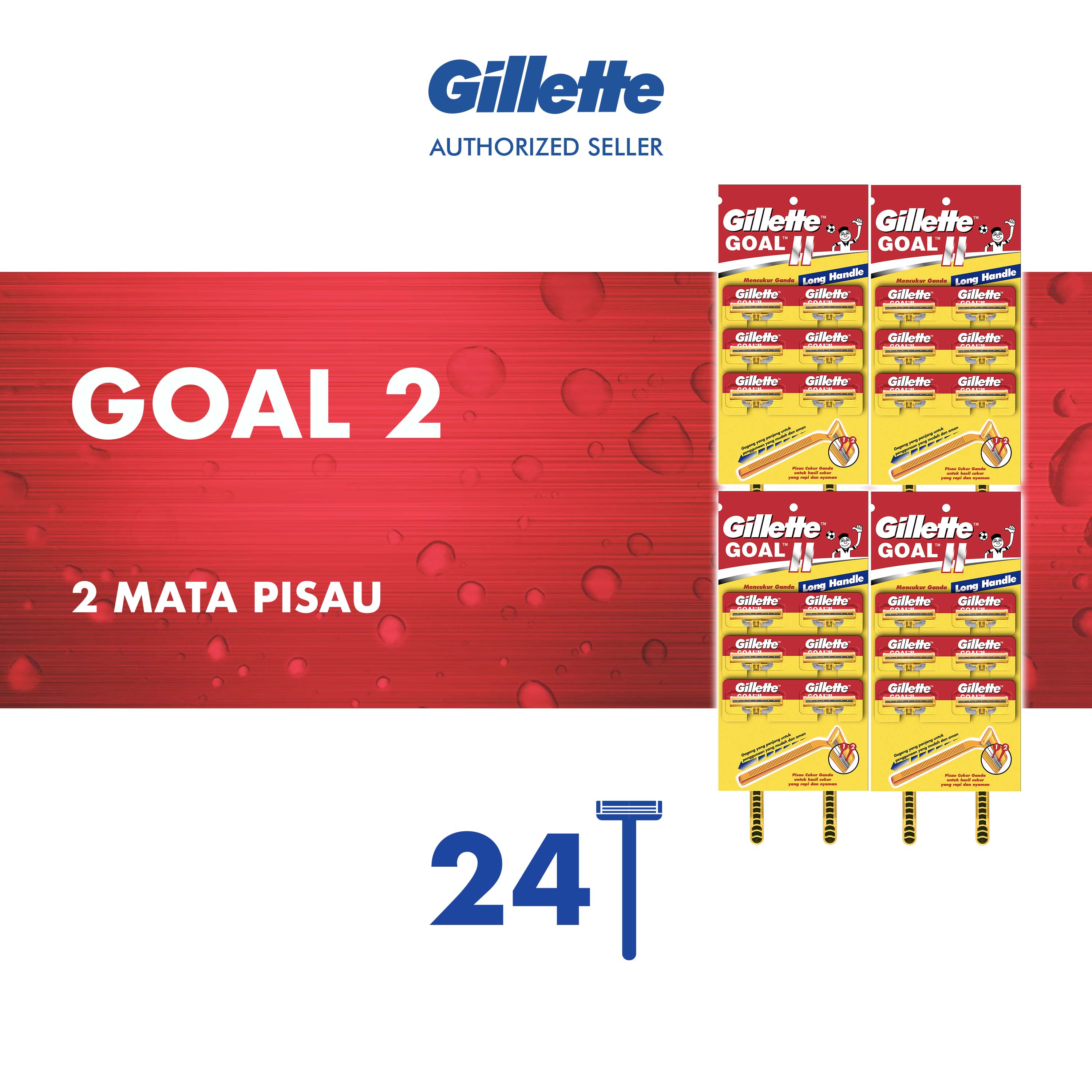 Gillette Pisau Cukur Goal 2 1 Renceng 24 IT