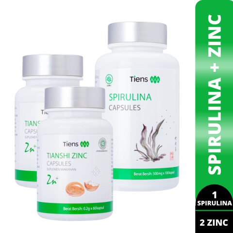 Tiens Penggemuk Badan Herbal / Obat Gemuk Herbal [ 2 Zinc + 1 Spirulina ] Image2