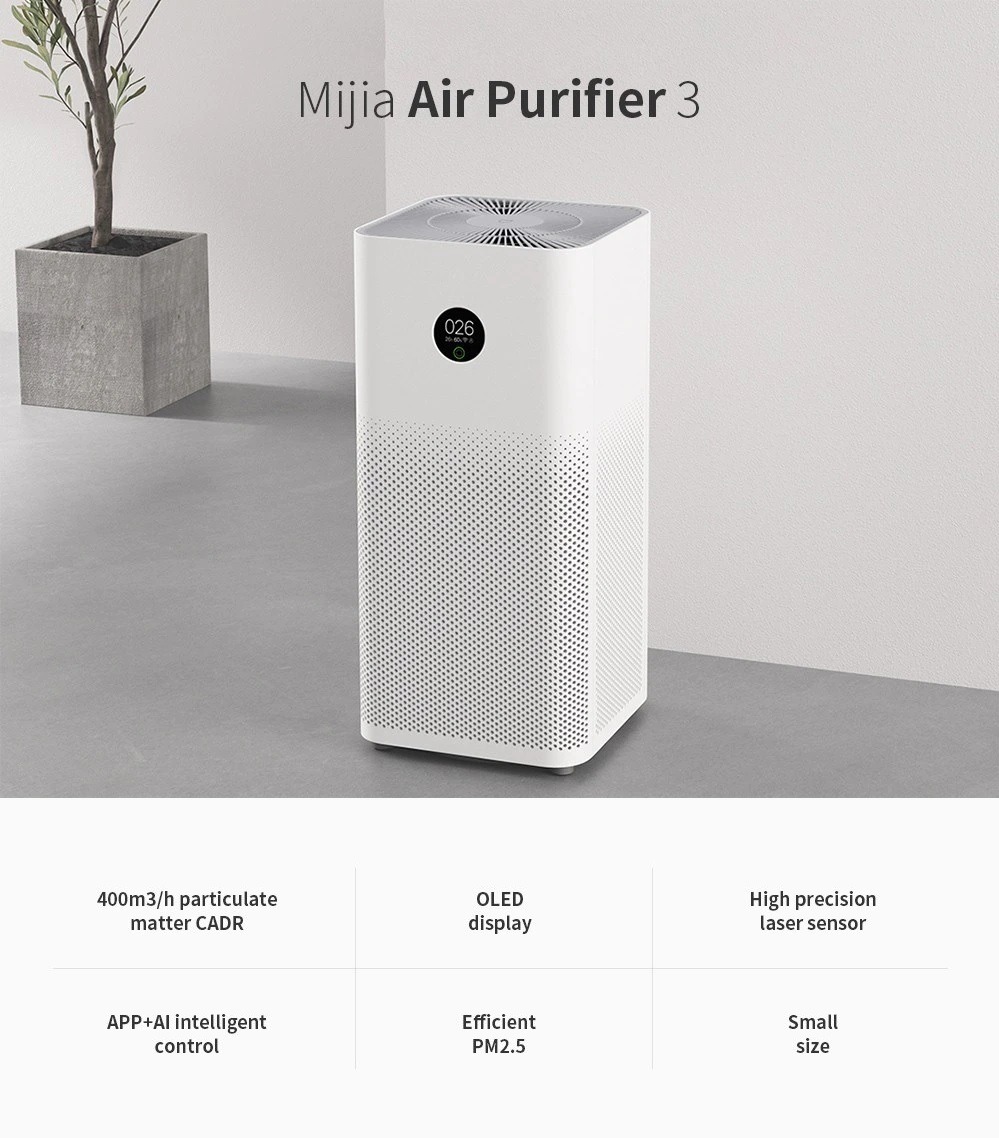 MIJIA Mi Air Purifier 3 - Penjernih dan Pembersih Udara - AC-M6-SC