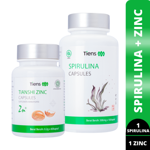 Tiens Shop Penggemuk Badan Tianshi [ 1 Zinc + 1 Spirulina ] / Free Ongkir / Bisa COD / Garansi Original Image2