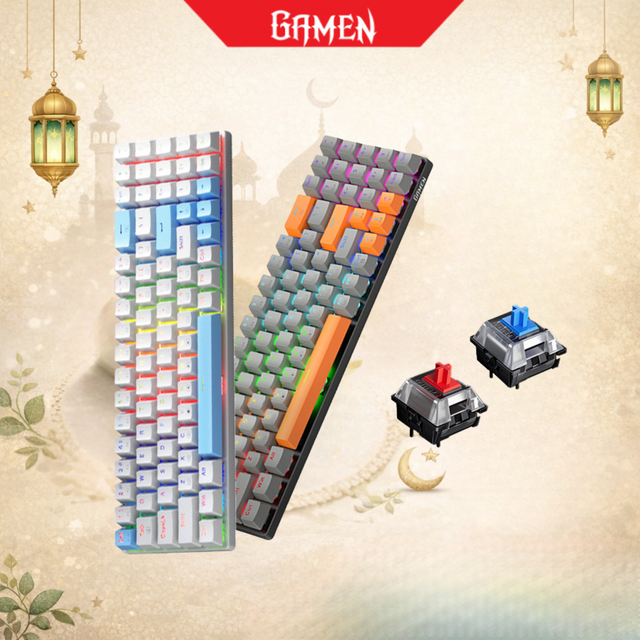 Gamen Original Mechanical Keyboard 78 Keys Rgb Lighting Switch A+ Durability 50 Million Clicks Hot Swap Pluggable Switch Laptop Pc Gaming and Office Anti-Slip Wired Keyboard Titan Elite