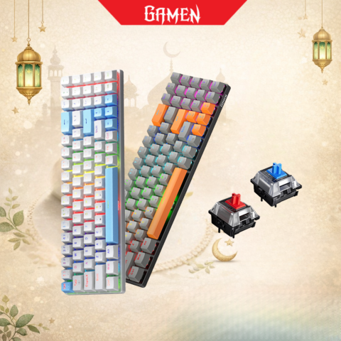 Gamen Original Mechanical Keyboard 78 Keys Rgb Lighting Switch A+ Durability 50 Million Clicks Hot Swap Pluggable Switch Laptop Pc Gaming and Office Anti-Slip Wired Keyboard Titan Elite